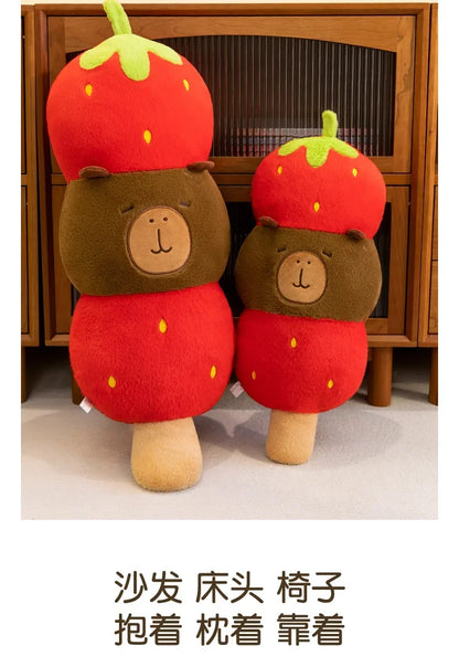 New 60-80cm Kawaii Creative Capybara Series Plush Toys Cartoon Stuffed Animals Soft Indoor Ornament for Children's Pillows