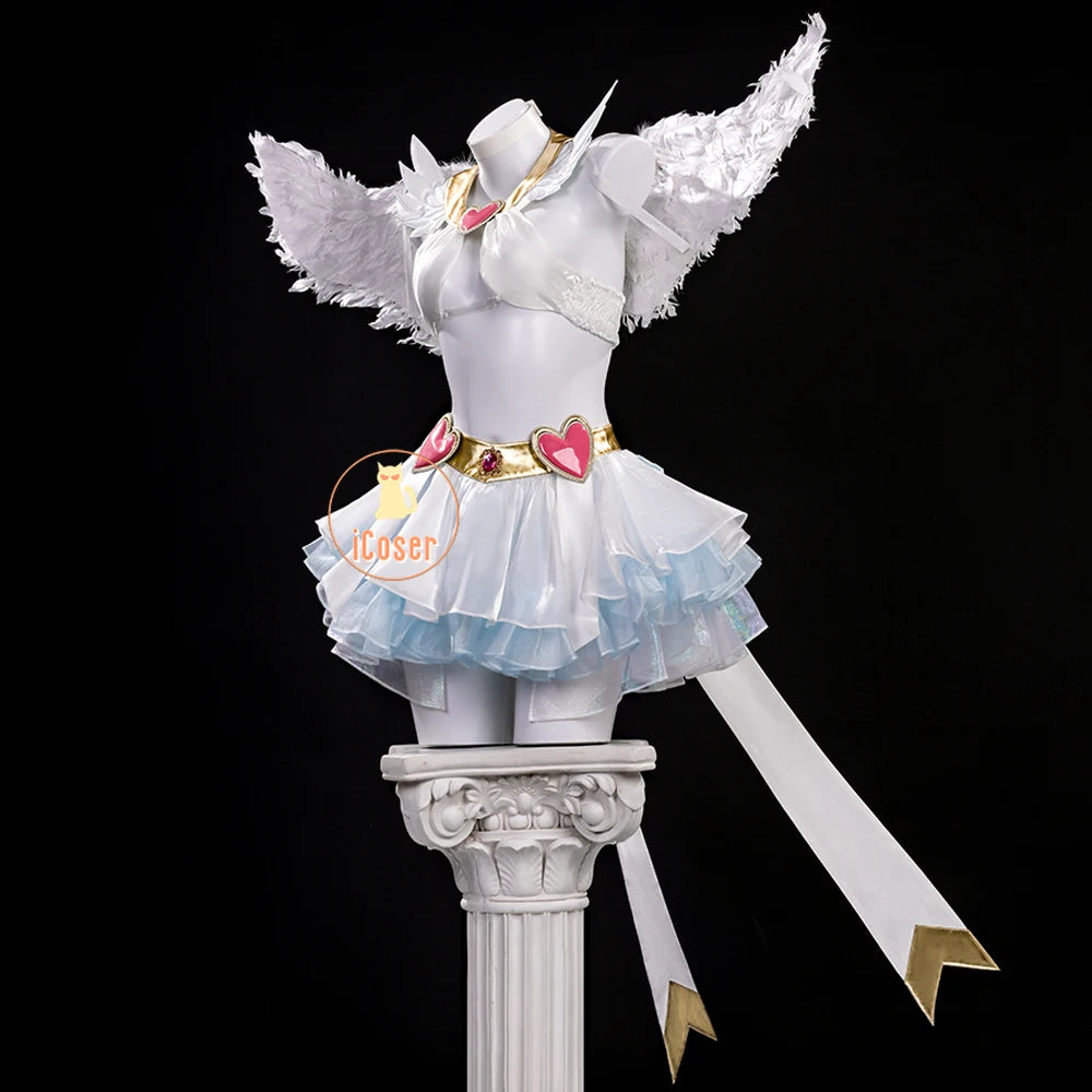 Anime New Panty Stocking with Garterbelt Pantiel Panty Anarchy Cosplay Costume Angel Skirt Wings Halloween for Women Girls Prop