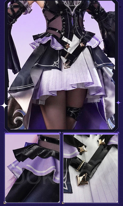 IN STOCK The Herta Cosplay Costume Game Honkai: Star Rail DokiDoki-SR HSR Women Cosplay The Herta Halloween Costume Wig