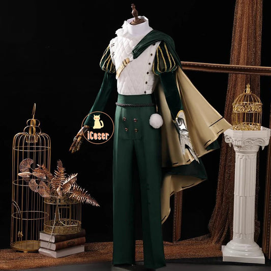 Identity V Knight Cosplay Costume Wig Uniform Richard Sterling Glasses Roy Ramit Halloween Party for Women Men Carnival Cos Prop