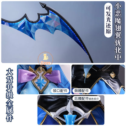 Honkai Star Rail Cerydra Cosplay Costume Wig Dress Uniform Luminous Crown Metal Props Halloween Party for Women Girls Cos iCoser