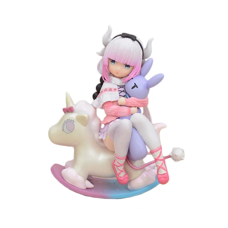 14CM Cute Kobayashi Kanna Kamui Anime Miss Kobayashi's Dragon Maid Trojan Horse Action Figure PVC KannaKamui Model Toy Gift