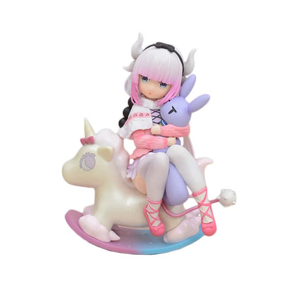 14CM Cute Kobayashi Kanna Kamui Anime Miss Kobayashi's Dragon Maid Trojan Horse Action Figure PVC KannaKamui Model Toy Gift