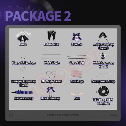 Zenless Zone Zero Vivian Cosplay Costume Wig Dress Uniform Headwear Earrings Mockingbird Halloween Party for Women Girl Carnival