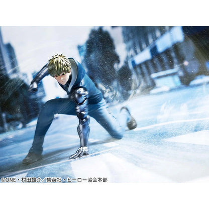 Bandai Original In Spot One Punch Man Saitama Genos Terrible Tornado Hellish Blizzard Garou Anime Model Figures Boxed Toys Gift