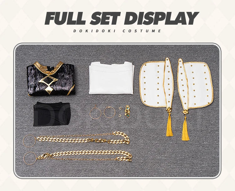 【Last Batch】IN STOCK Zoeyy Miraa Rumii Cosplay Costume【XS-3XL】DokiDoki-N Golden Costume Zoeyy Miraa Rumii Cosplay Plus Size