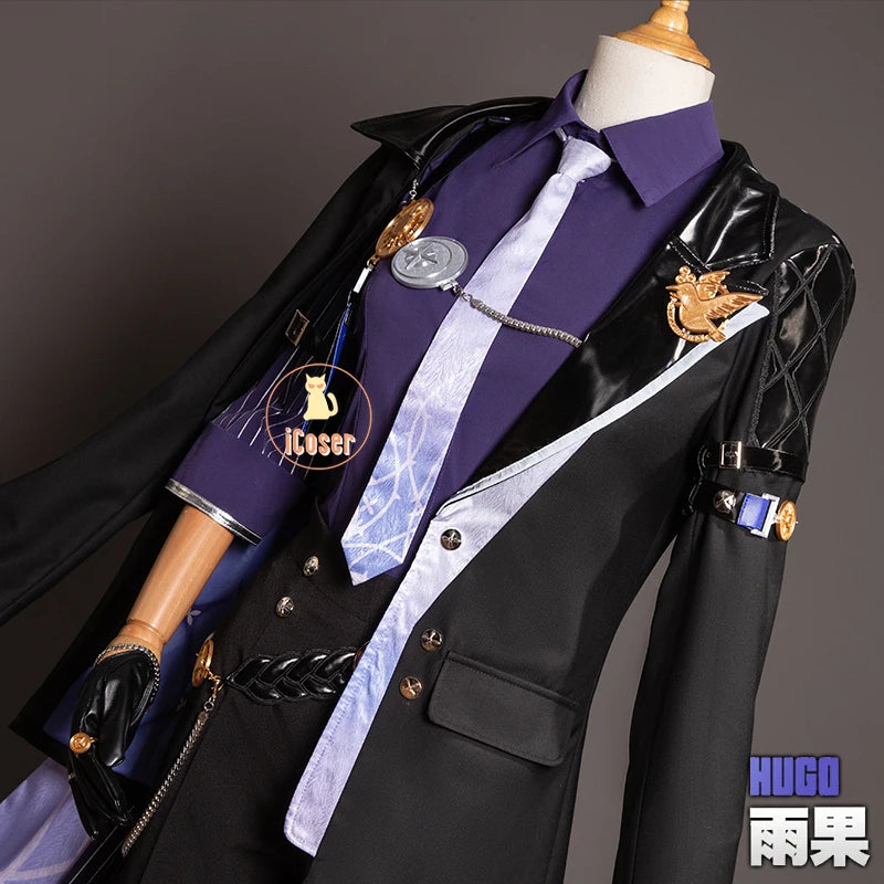 Zenless Zone Zero Hugo Cosplay Costume Wig Mask Hat Mockingbird New Eridu Hugo Vlad Ravenlock Halloween Party for Women Men Prop