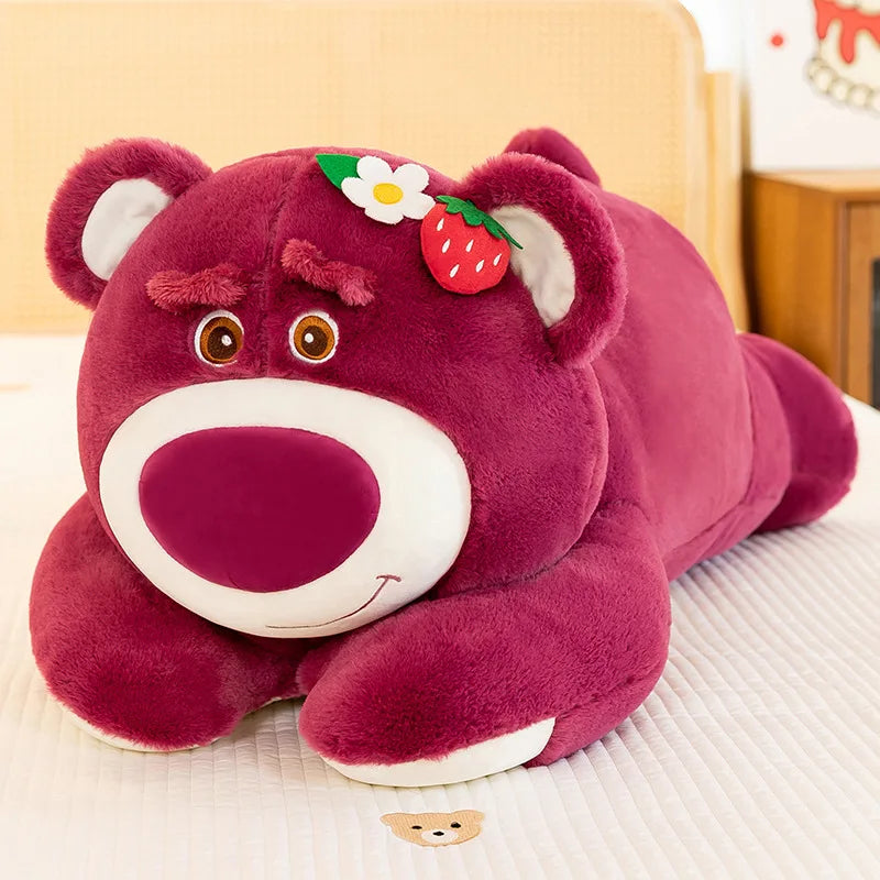 50/60/80CM Big Size Disney Lotso Kawaii Anime Plush Stuffed Doll Cartoon Room Decoration Plush Pillow Children's Holiday Gifts
