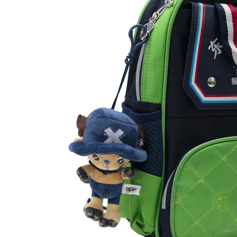 New 12cm Genuine One Piece Pendant Doll Plush Pendant Anime Surrounding Luffy Qiaoba Cartoon Creative Backpack Pendant Gift