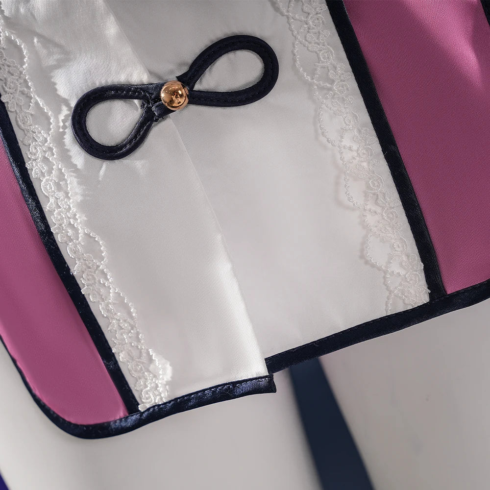 Anime Date A Live Mukuro Hoshimiya Cosplay Costume Dress Spirit Form Outfit Lilac White Astral Qipao Halloween for Women Girls