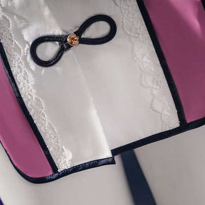 Anime Date A Live Mukuro Hoshimiya Cosplay Costume Dress Spirit Form Outfit Lilac White Astral Qipao Halloween for Women Girls