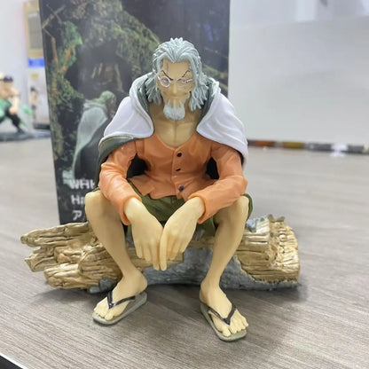 12cm One Piece Silvers Rayleigh Sitting Pose Anime Figure Desktop Decoration by The Codex