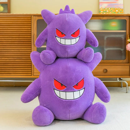 Large size Gengar Plush Toy Pokemon Doll Cute Stuffed Animal Kids Birthday Christmas Gift for Children Plushie Doll Fantasy Pet
