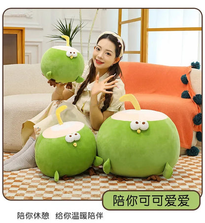Hot 30-60cm Fun Coconut Chicken Animal Plush Doll Pillow Cute Big Eyes Big Chicken Leg Round Chicken Soft Plush Toy Home Decor