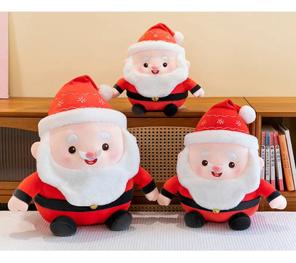 New 50cm Plush Santa Claus Doll Stuffed Toy Cuddly Pillow Christmas Gift for Kids Birthday Xmas Present Wholesale Small Gift