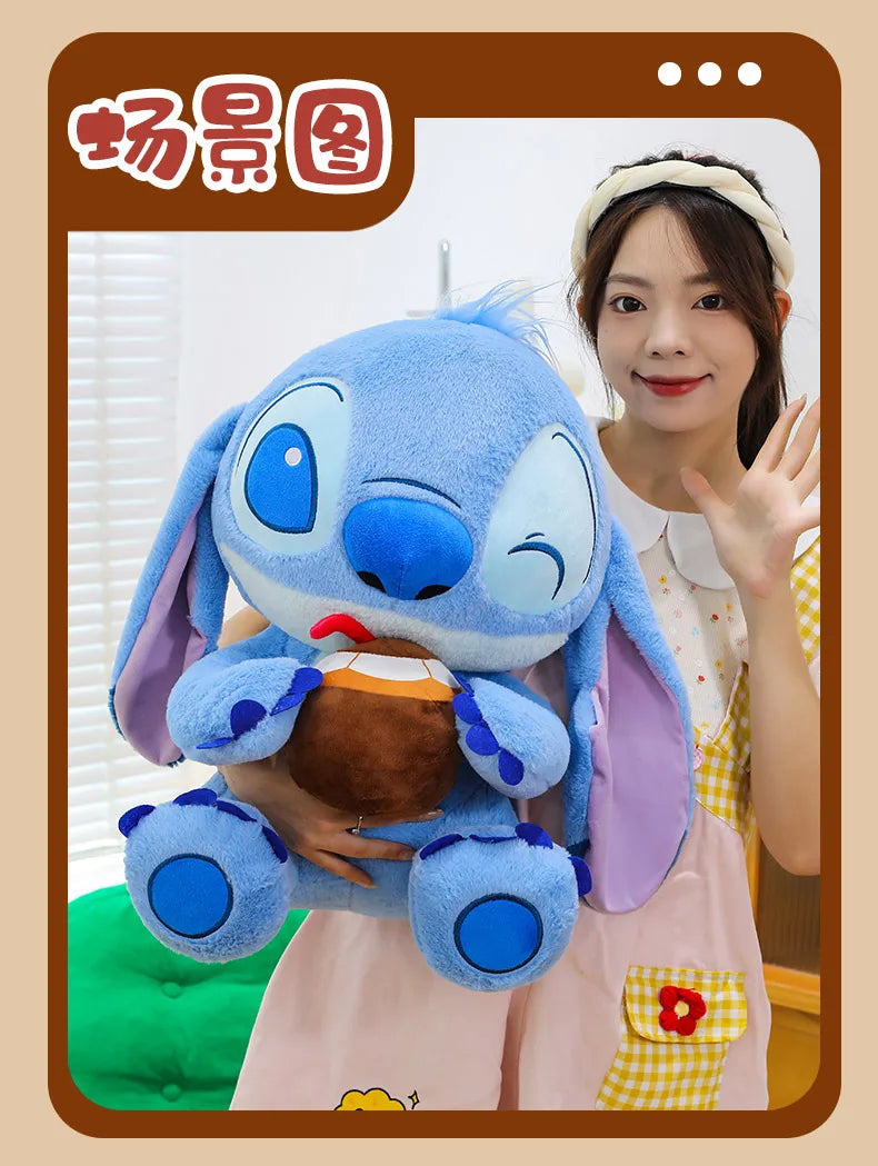 Disney 30-70cm Lilo&Stitch Cute Cartoon Dolls Toys Anime Soft Stuffed Dolls Pillow Appease Toys Birthday Decoration Toys Girls