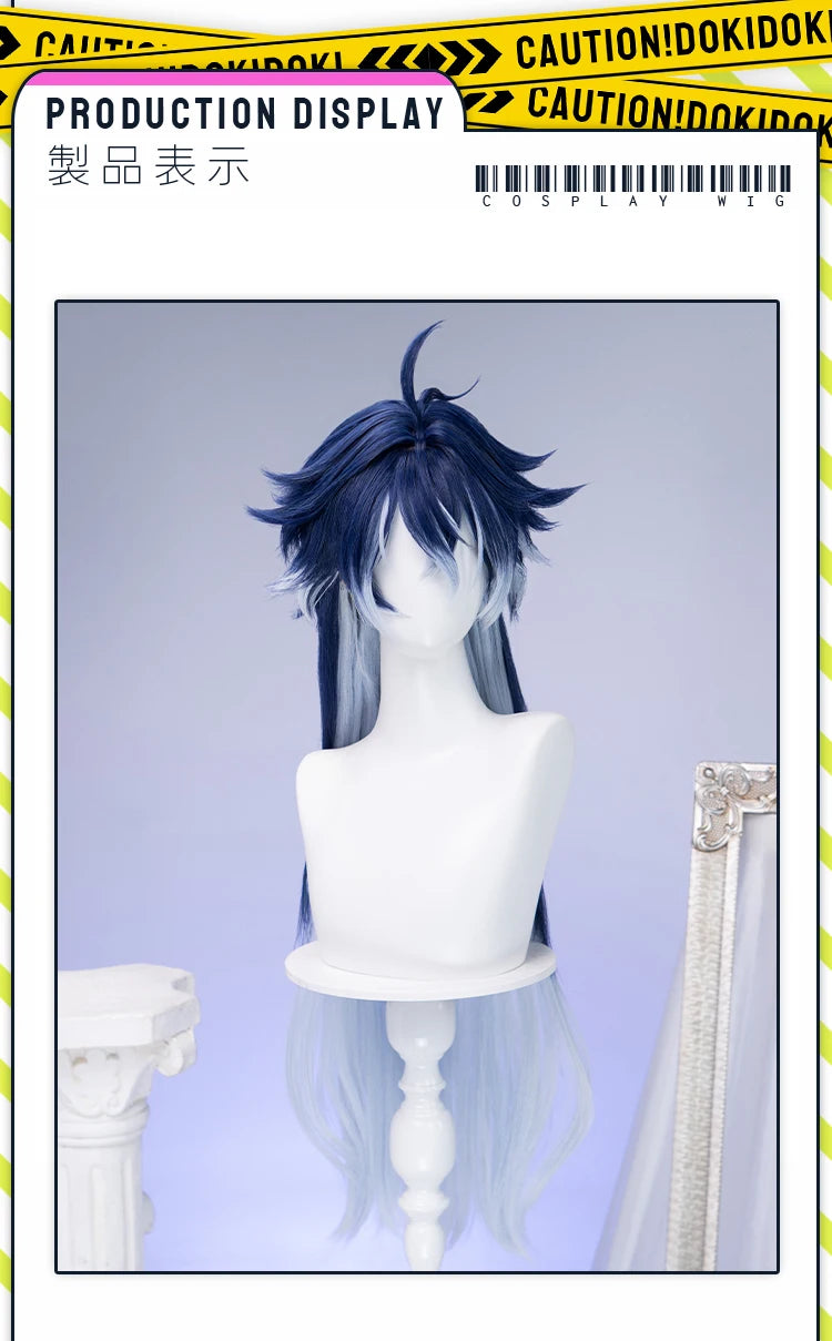 IN STOCK Ineffa Nefer Jahoda Flins Wig Game Genshin Impact DokiDoki Men Gradient Deying Hair Flins Cosplay Free Cap Halloween