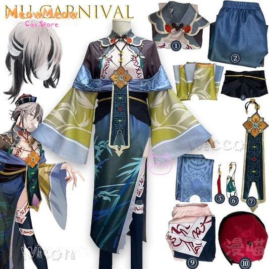 Eiden Ink Dyed Zombie Immortal Costume Adult Polyester Set