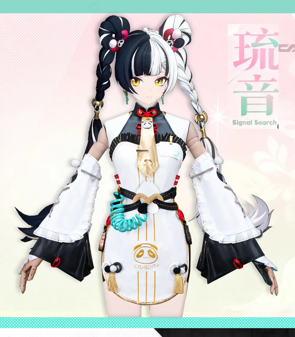 Dialyn Cosplay Costume Wig Zenless Zone Zero Uniform Earrings Headwear Telephone Prop Halloween Party Carnival for Women Girls