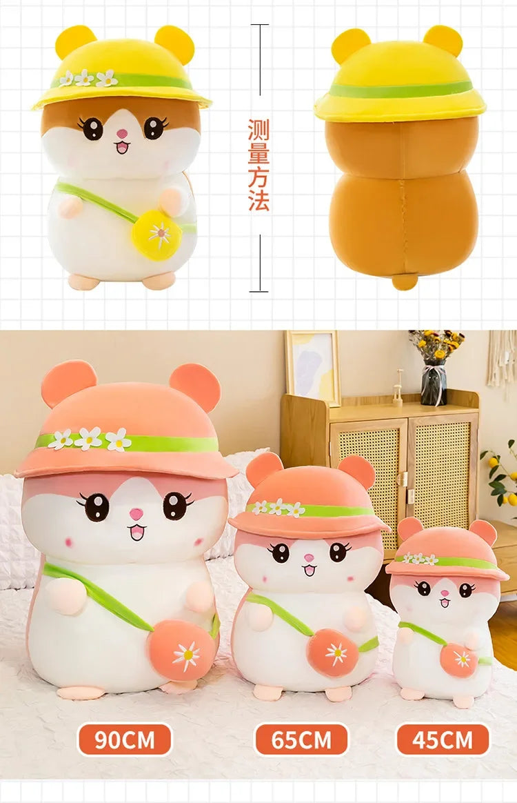 Hot 45-65cm Kawaii Hamster Plush Toy Big Size Cute Soft Stuffed Animals Sofa Pillow Plush Doll High-quality Kids Briday Gifts