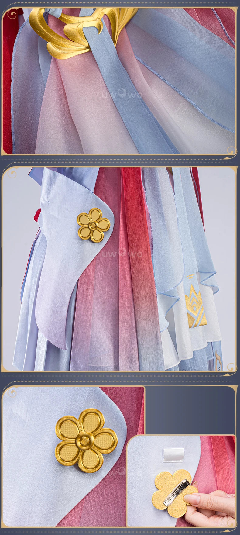 LAST BATCH UWOWO Jinhsi Cosplay Game Wuthering Waves Jinhsi Peach Blossom Cosplay Costume Dress Halloween Costume