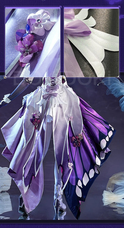 IN STOCK Castorice Cosplay Costume Game Honkai: Star Rail 【S-2XL】DokiDoki-SR HSR Castorice Purple Dress Halloween Costume