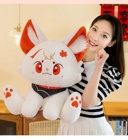 Kawaii Kazuha Cat Plush Toys Game Figure Dolls Game Peripheral Accompany Sleep Toy Creative Home Decoration Game Lover Kid Gifts