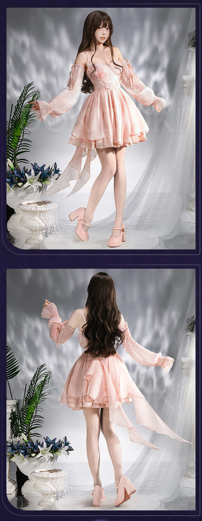 IN STOCK Dreamy Heart Heroine MC Hunter Cosplay Costume Game Love and Deepspace【S-3XL】DokiDoki-R Rafayel Women Halloween Dress