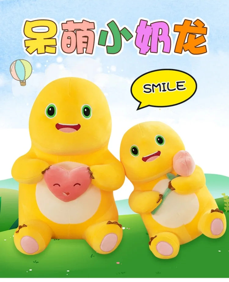 Hot Kawaii Plush Doll Love Yellow Embracing Flower Milk Dragon Dinosaur Doll Cute Plush Stuffed Pillow Soft Doll Birthday Gift