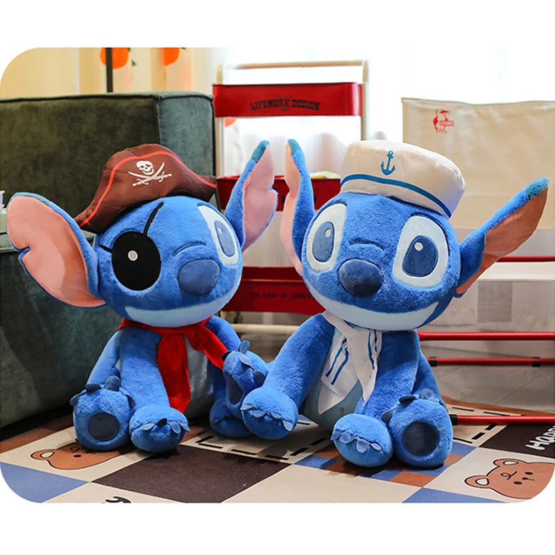 30/60cm Lilo and Stitch Disney Plush Toys Cartoon Anime Stuffed Kawaii Pirate Soft Stich Doll Plushie Kids Birthday Gifts Xmas