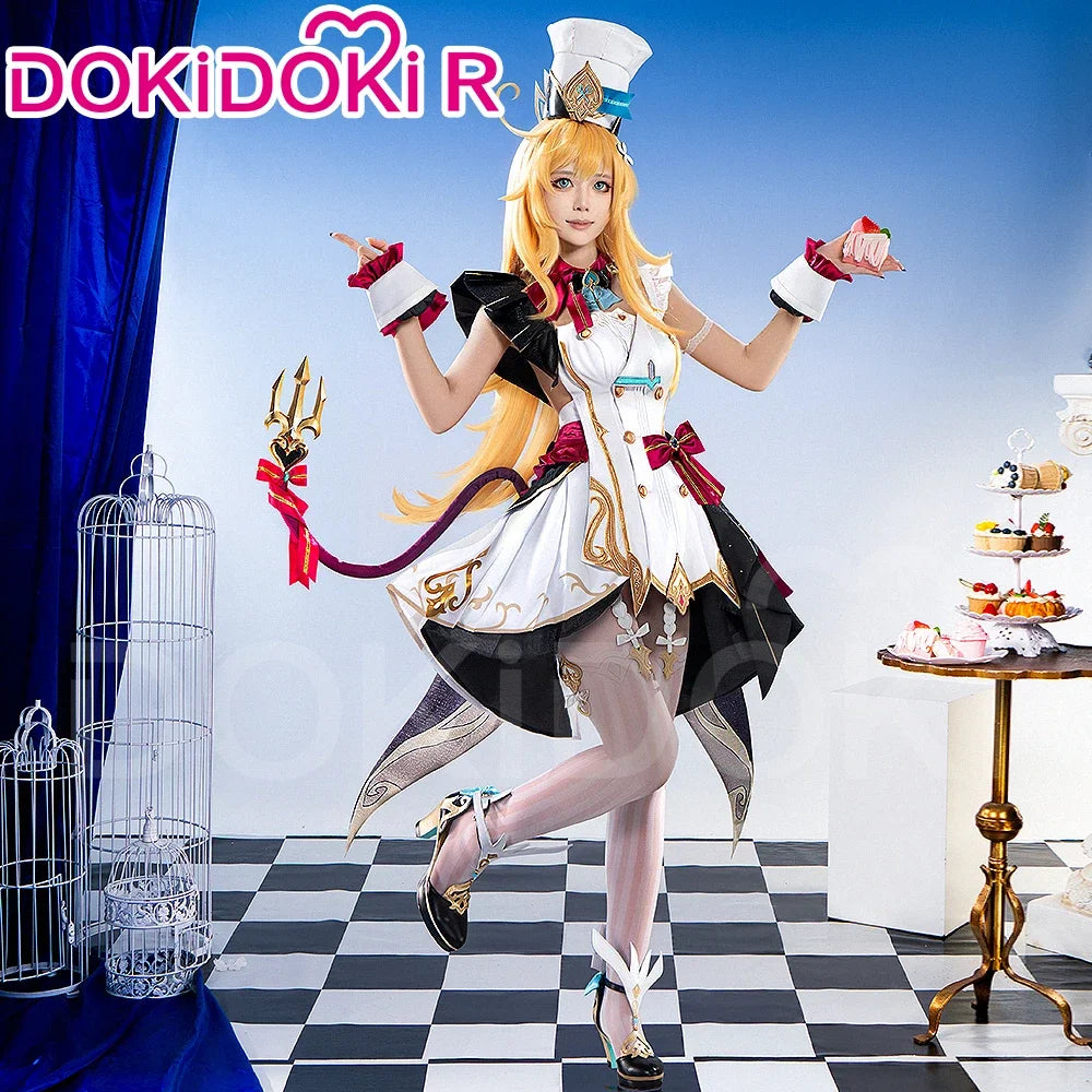 IN STOCK Escoffier Cosplay Costume Game Genshin Impact【XS-3XL】DokiDoki-R Fontaine Escoffier Plus Size Halloween