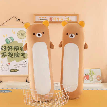 60/80/100cm Big Size Rilakkuma Kawaii Anime Plush Stuffed Doll Cartoon Room Decor Plush Pillow Children's Holiday Gift