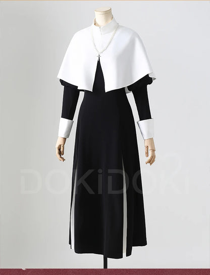 IN STOCK Kitagawa Marin Cosplay Costume Anime DokiDoki-R Women Nun Kitagawa Black Dress Halloween Cosplay