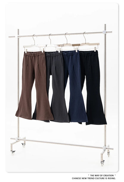 ZODF Women 2025 Autumn Sport Style Flared Pants Girls Female Mousse Muscle Sole Slimming Micro Yoga Trousers HY1095