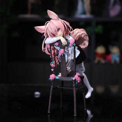 New Rabbit Flova Bunny Girl Kneeling Supporting Pose Pvc Action Figure Trendy Toy Bishoujo Desktop Model Birthday Gift Toys