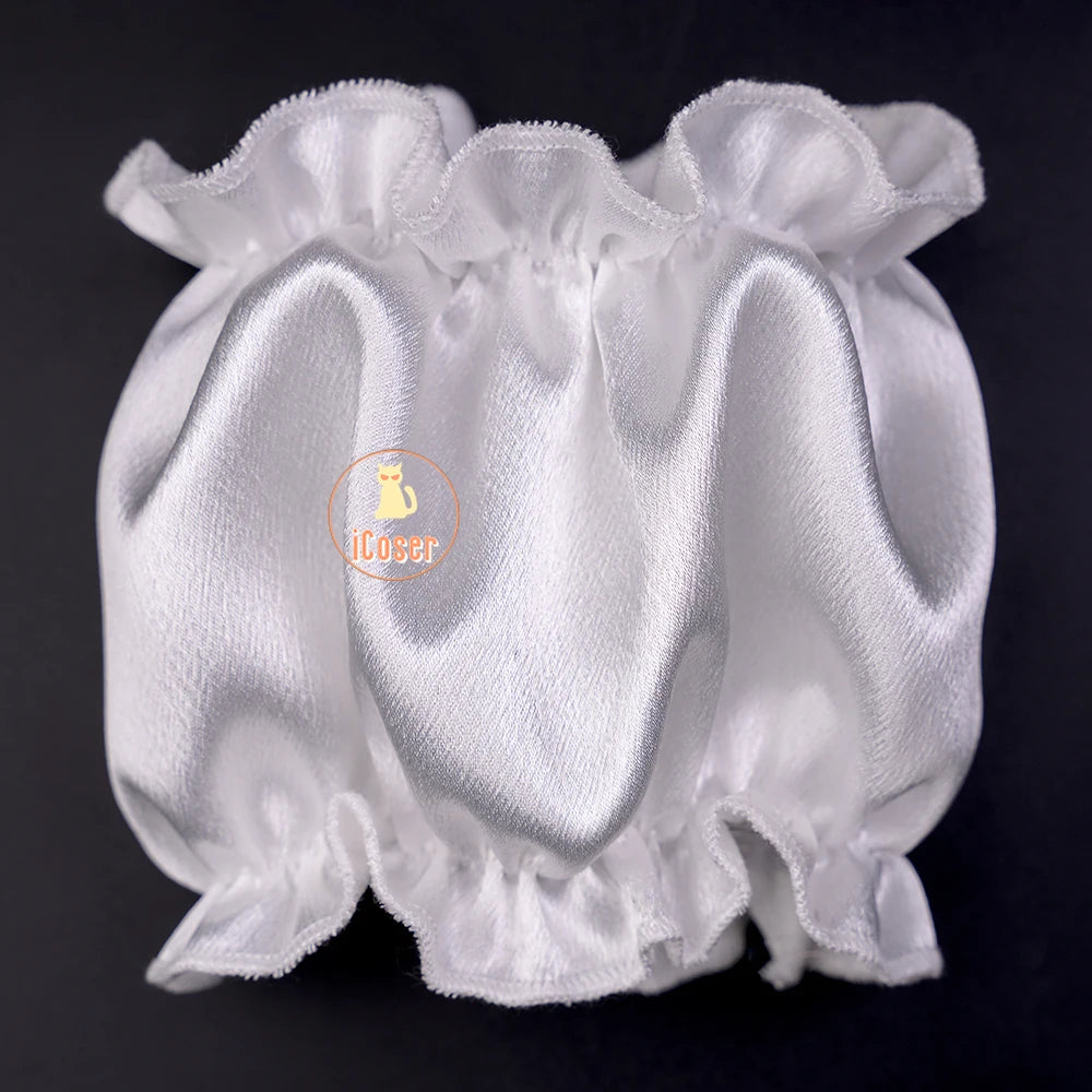 Wuthering Waves Phrolova Cosplay Costume Wig Dress White Spider Lily Layered Gown Headwear Halloween Party for Women Girls Props