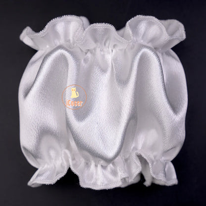 Wuthering Waves Phrolova Cosplay Costume Wig Dress White Spider Lily Layered Gown Headwear Halloween Party for Women Girls Props