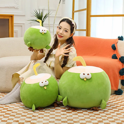 Hot 30-60cm Fun Coconut Chicken Animal Plush Doll Pillow Cute Big Eyes Big Chicken Leg Round Chicken Soft Plush Toy Home Decor