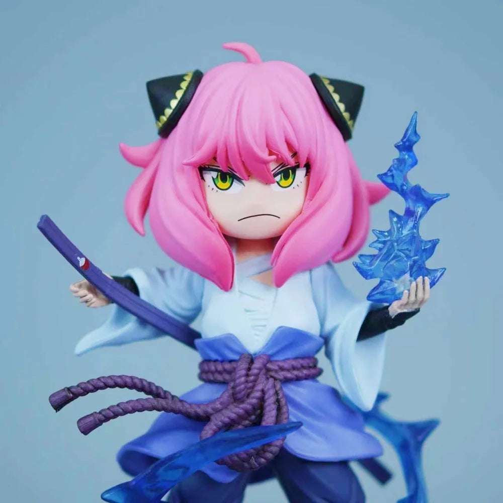 18.5cm Anime NARUTO Uchiha Sasuke PVC Action Figure Anya Forger Cosplay Statue Model Toy Gift