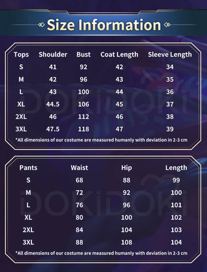 IN STOCK Vii Cosplay Costume Game Cosplay【S-3XL】DokiDoki-SR Women Suit Costume Cosplay Coat Black Suit Vii Tattoo Plus Size