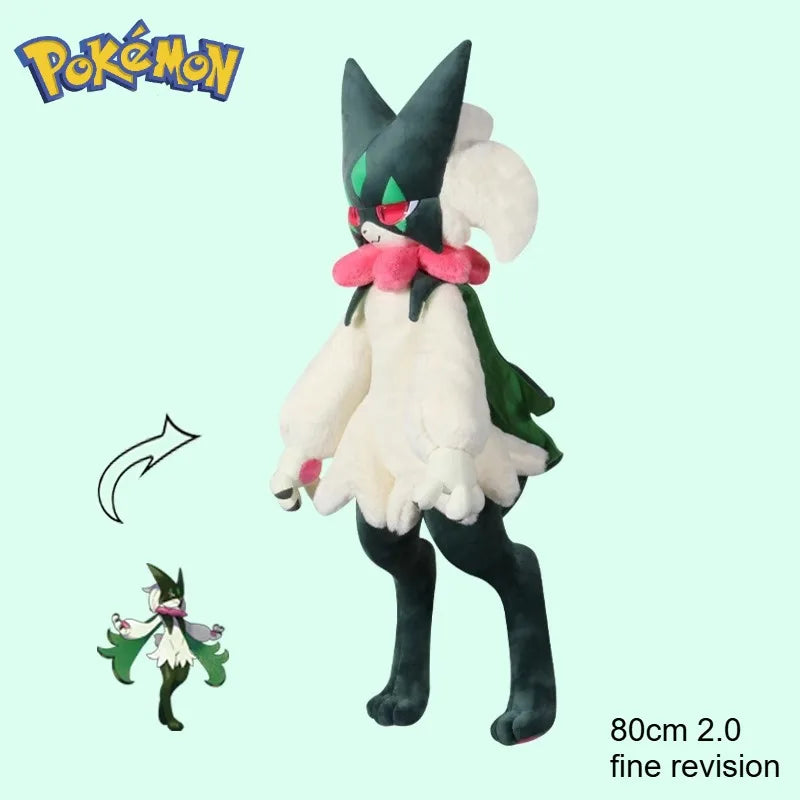 80cm Meowscarada 2.0 Big Size Pokemon Anime Plush Stuffed Doll Kawaii Room Decoration Plushies Pillow Ornaments Holiday Gifts