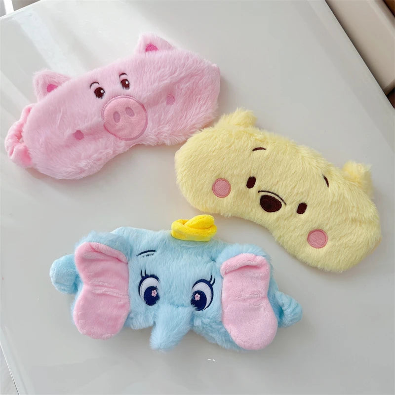 Cartoon Eyeshade for Sleeping Lotso Hamm Eye Patch Shading Dumbo Stitch Eyepatch Girl Travel Relax Cover Eye Mask Health