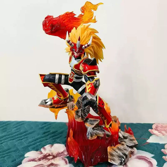 Hot 26cm/10.24in Anime Digimon Adventure Figure Agnimon Action Figures Pvc Statue Desktop Ornamen Collection Model Toys Gifts