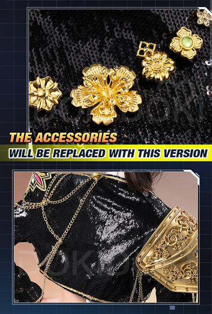 【Last Batch】IN STOCK Rumii Miraa Zoeyy Cosplay Costume【S-3XL】DokiDoki-SR Women Golden Costume Rumii Cosplay Suit Plus Size