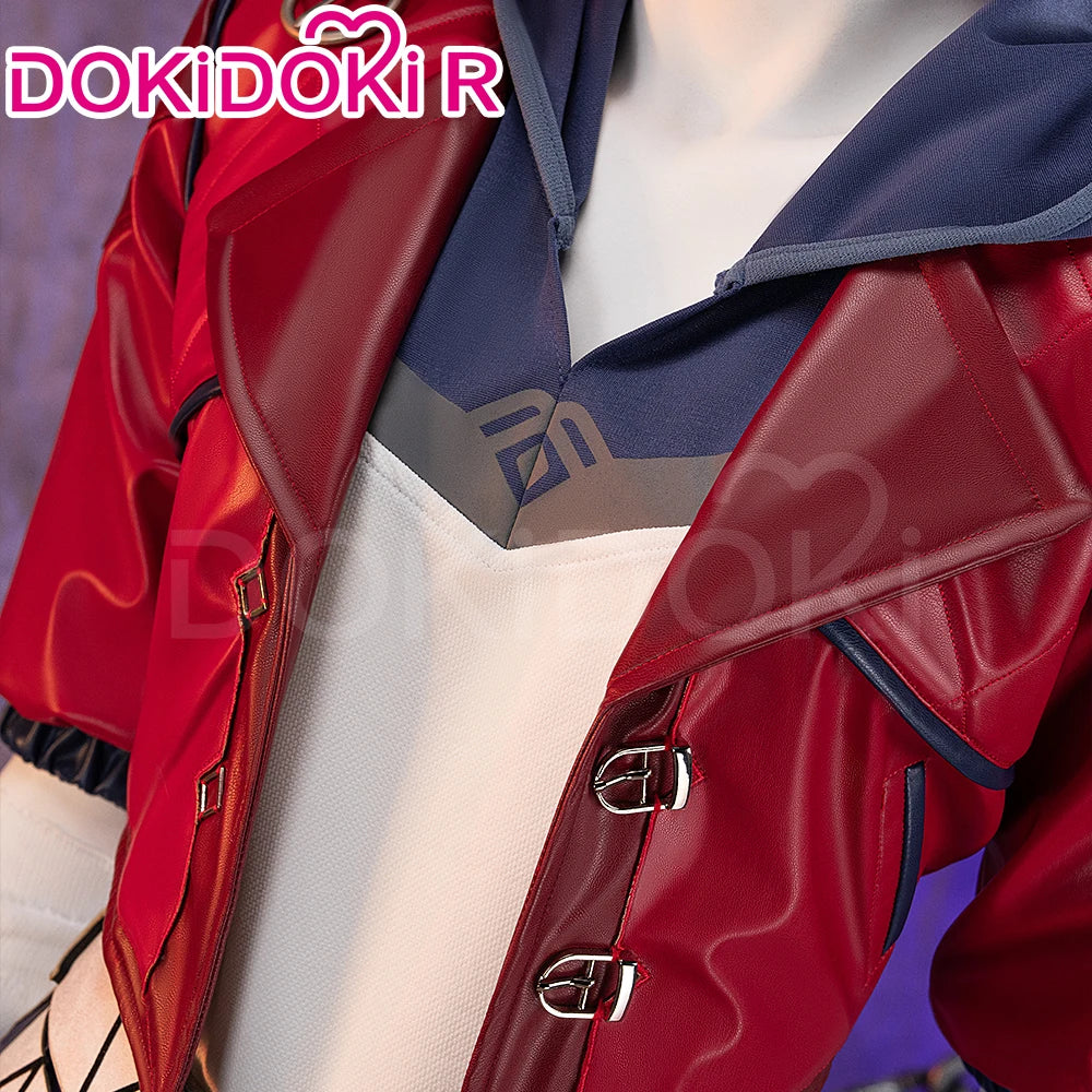 【Last Batch】IN STOCK ViI Cosplay Costume Game Cosplay DokiDoki-R Women Suit Red Coat Plus Siz