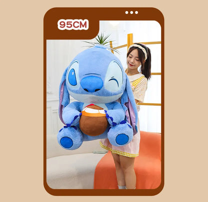 Disney 30-70cm Lilo&Stitch Cute Cartoon Dolls Toys Anime Soft Stuffed Dolls Pillow Appease Toys Birthday Decoration Toys Girls