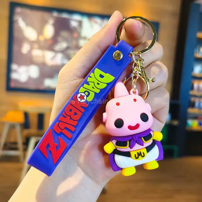 Kawaii Anime Dragon Ball Keychain Z Super Saiyan Son Goku Bulma Broly Piccolo Majin Buu Series Car Pendant Keyring Toys Gifts
