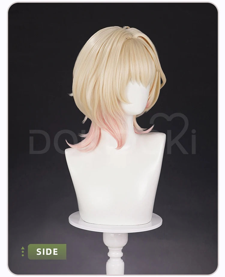 Emilie Wig Game Genshin Impact Cosplay Wig DokiDoki Perfumer Emilie Cosplay Glasses Necklace Women 45cm Short Hair Free Wig Cap