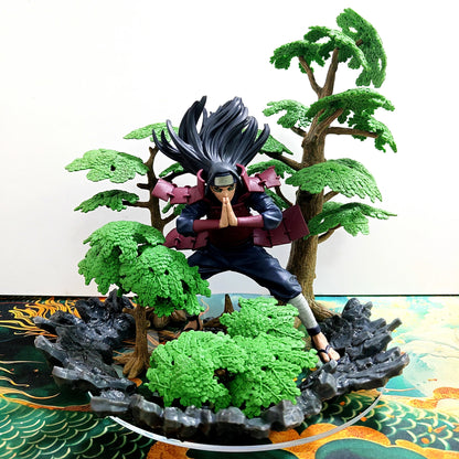 Anime Naruto Shippuden Vibration Stars Senju Hashirama Mokuton Jukai Kajin Deep Forest Emergence Action Figure Toys PVC Model