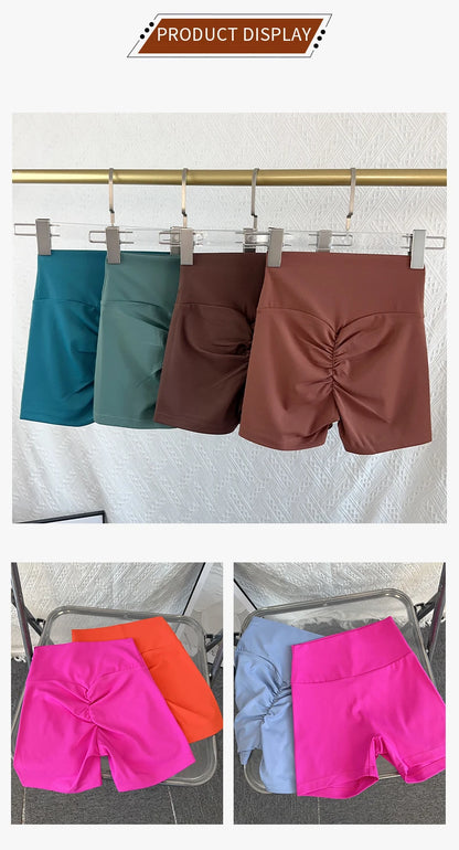 Women Sports High Waist Yoga Legging Shorts Squat Proof Quick Dry Fitness Workout Gym Cycling Tight